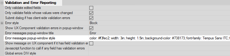 Setting a new error message title